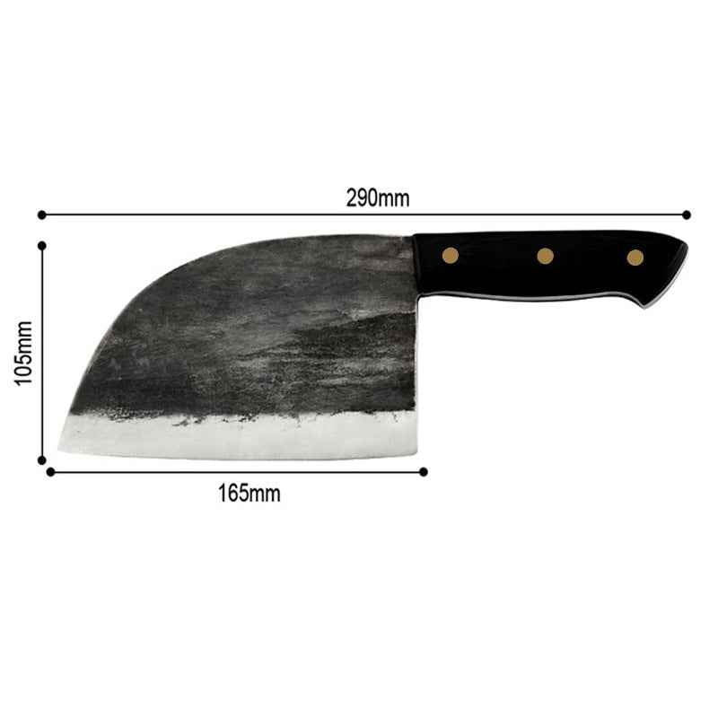 Sarah Express Premium Hand-Forged Stainless Steel Chef's Cleaver - Professional Kitchen Knife Logo press print