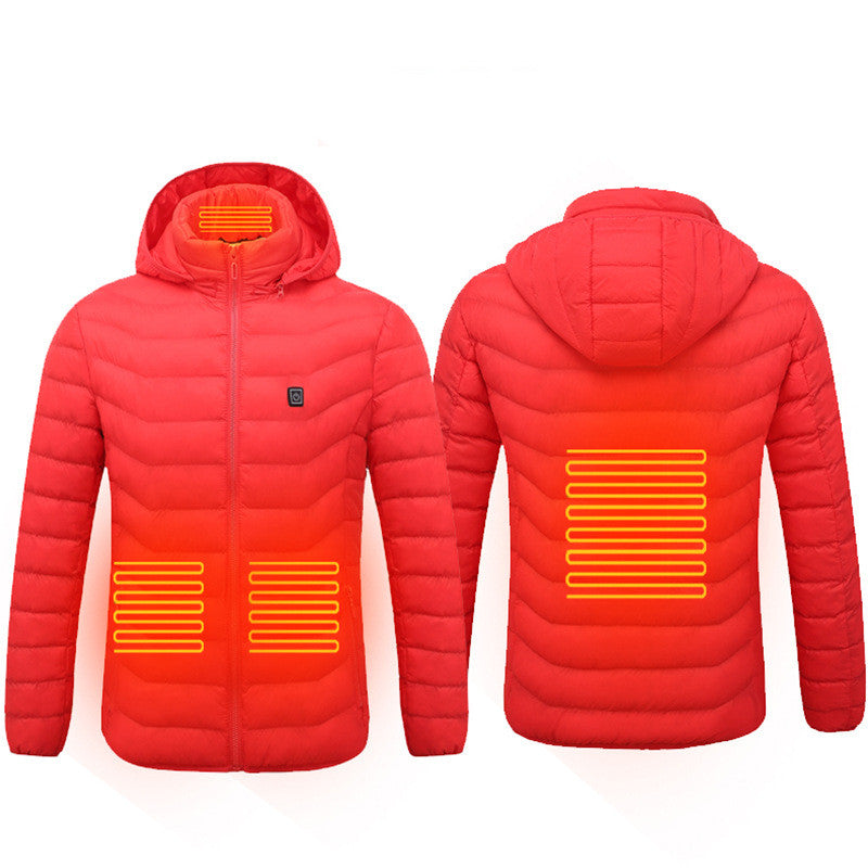 Sarah Express USB Heated Vest Jacket - Electric Thermal Heating Coat Winter Warmth Red Zone4
