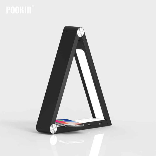 Sarah Express LED Wireless Charging Desk Lamp with Dimmer - Foldable Aluminum Reading Light