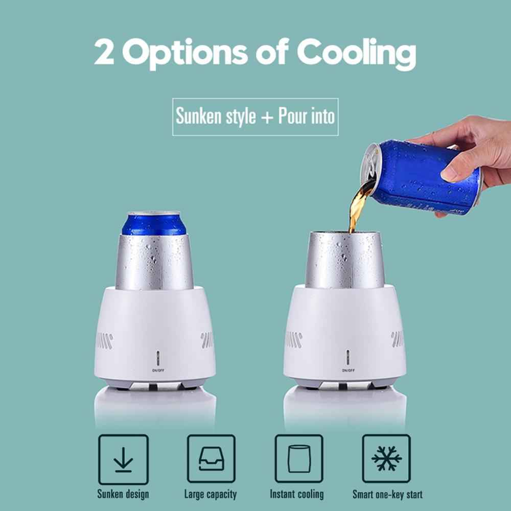 Sarah Express Electric Drink Cooler Cup - Portable Fast Cooling Beverage Chiller