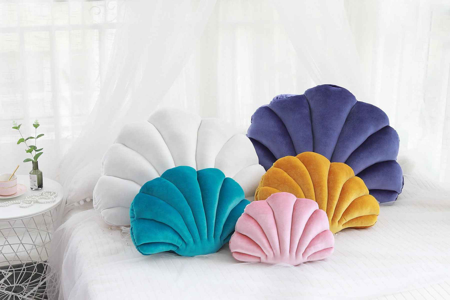 Sarah Express Shell Pillow Cushion - Plush Decorative Throw Pillow for Sofa Bed Home Decor