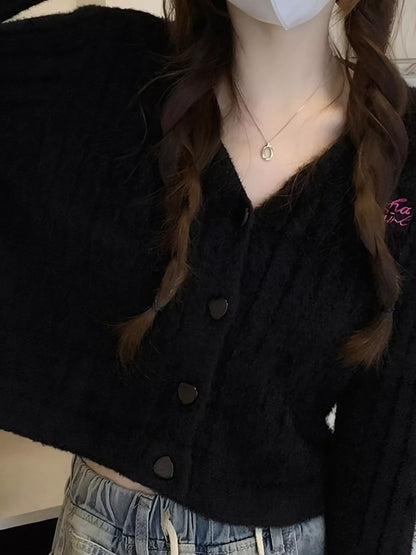 Sarah Express Women's Button Up Ribbed Knit Cardigan