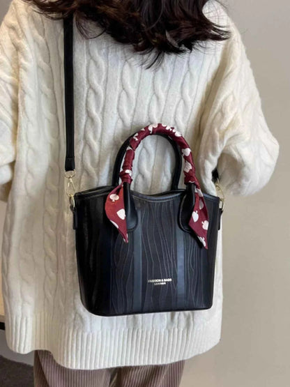 Sarah Express Women's Top Handle Crossbody Bag - Medium PU Leather Handbag