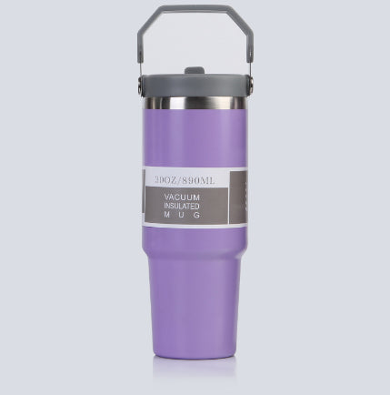 Sarah Express Insulated Stainless Steel Travel Tumbler with Handle - 20oz/30oz Vacuum Coffee Cup Water Bottle Violet 30oz890ml