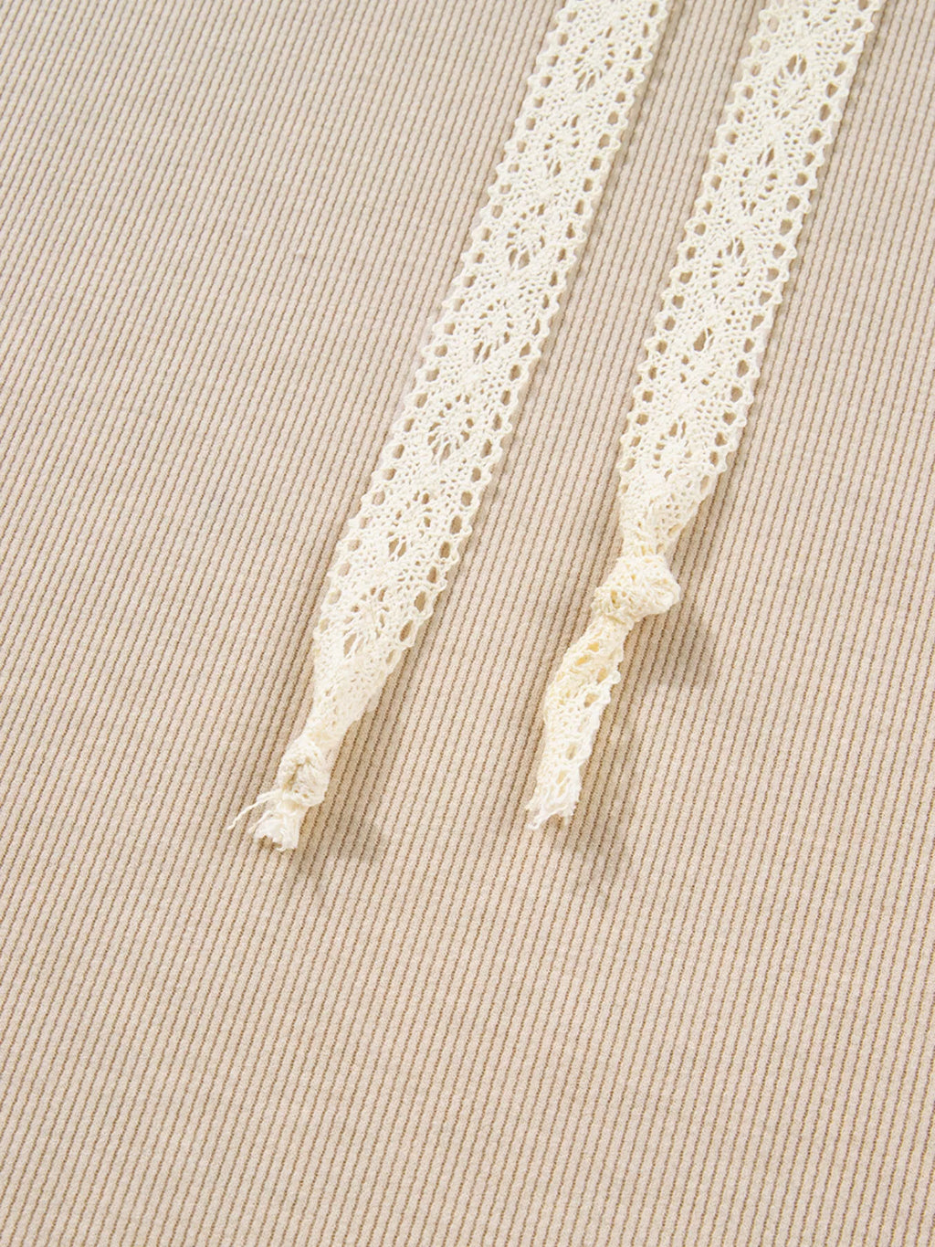 Sarah Express Women's Lace Drawstring Hoodie and High Waist Pants Corduroy Suit