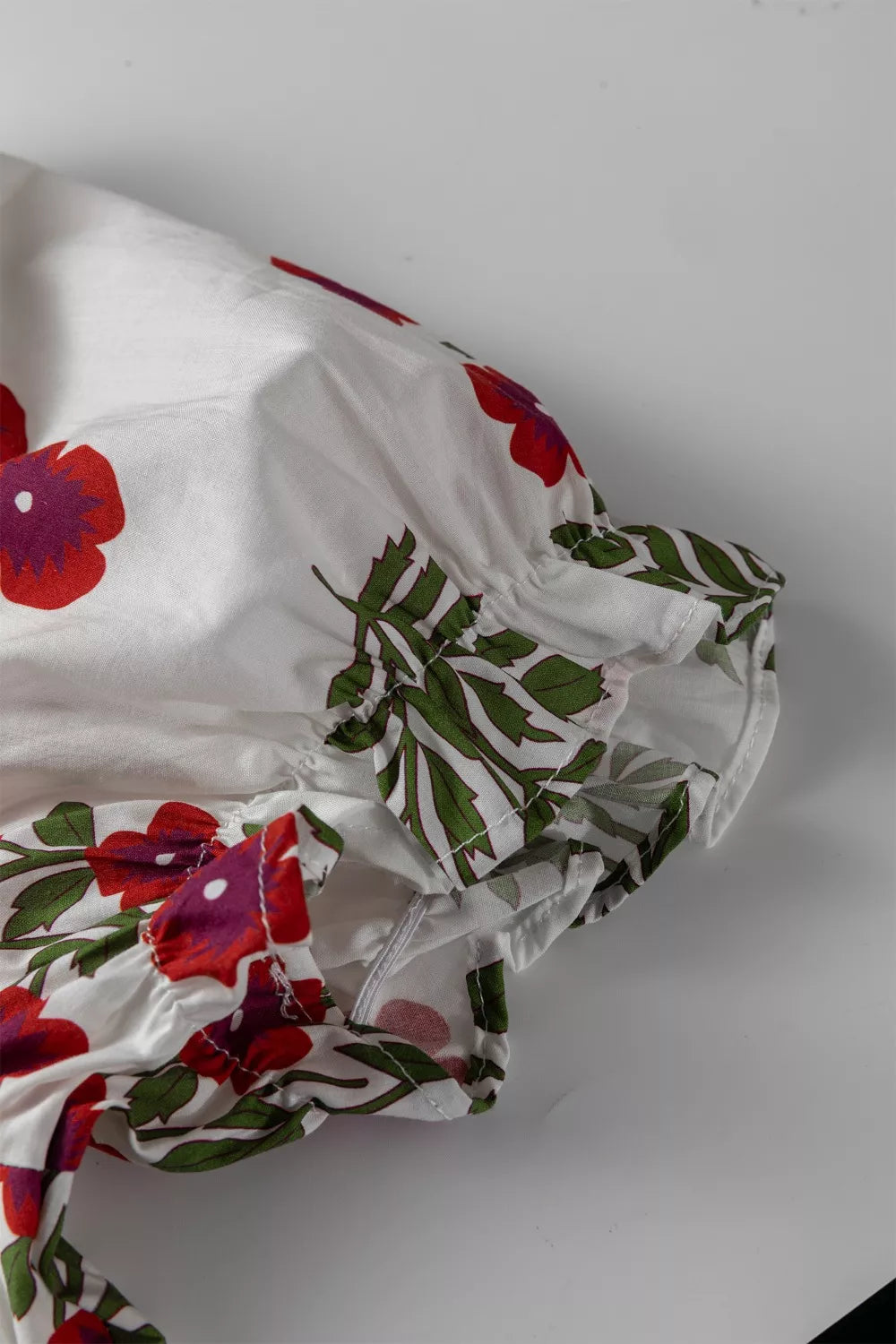 Sarah Express Women's Floral Print V Neck 3/4 Sleeve Loose Mini Dress