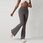 Sarah Express High Waist Wide Leg Fitness Pants Sculpting Nylon Blend