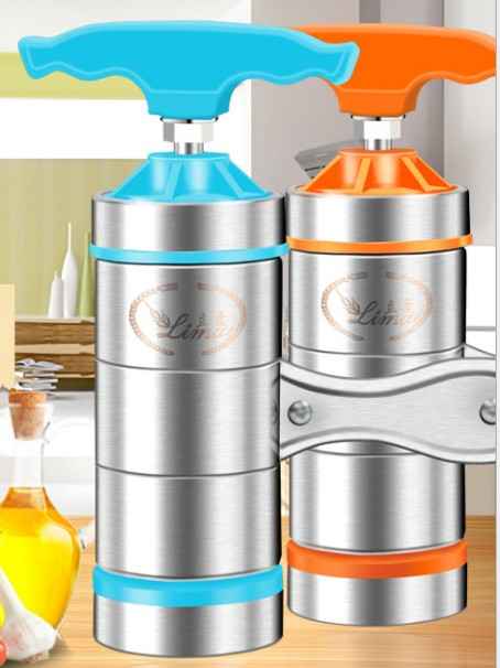 Sarah Express Stainless Steel Pasta Maker Machine with 7 Noodle Molds - Home Fresh Pasta Press