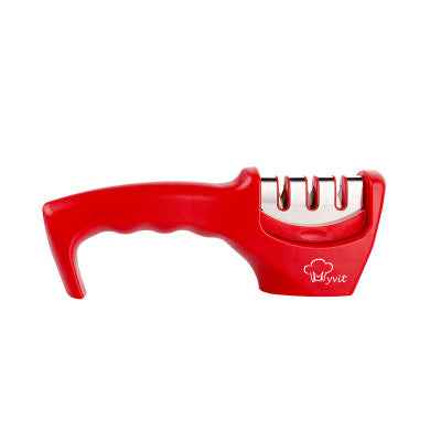 Sarah Express Premium Diamond Tungsten Steel Knife Sharpener - Professional Kitchen Blade Sharpening Tool Red
