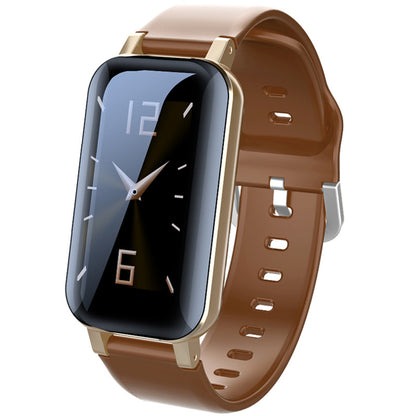 Sarah Express 2-in-1 Smart Watch Bluetooth Earbuds Bracelet Wireless Headset Gold