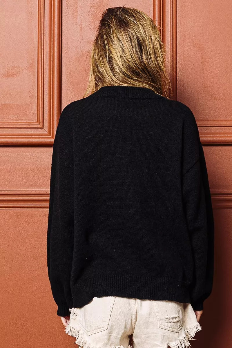 Sarah Express Women's Tinsel Lettering Christmas Sweater