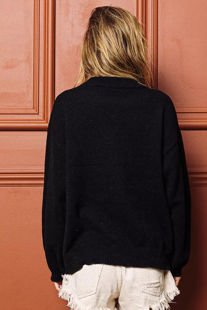 Sarah Express Women's Tinsel Lettering Christmas Sweater