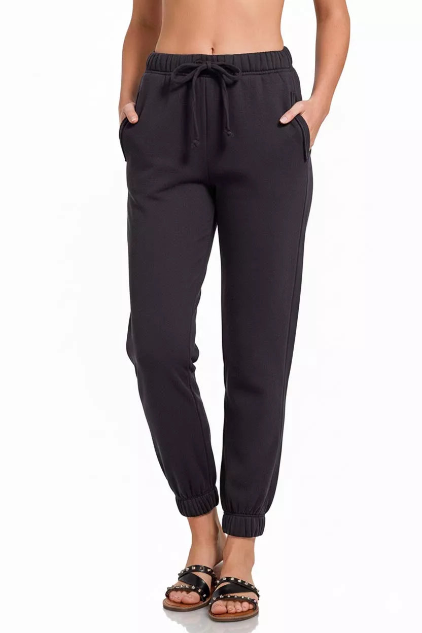 Sarah Express Women's Fleece Drawstring Joggers With Pockets