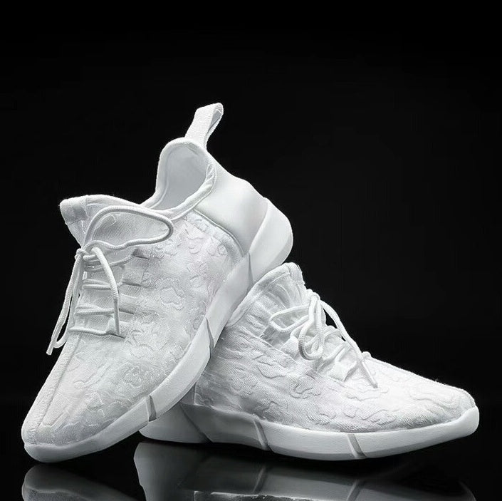 Sarah Express LED Light Up Sneakers USB Rechargeable Fiber Optic Glowing Shoes White