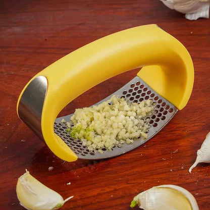 Sarah Express Premium Stainless Steel Garlic Press - Professional Kitchen Tool for Effortless Garlic Crushing