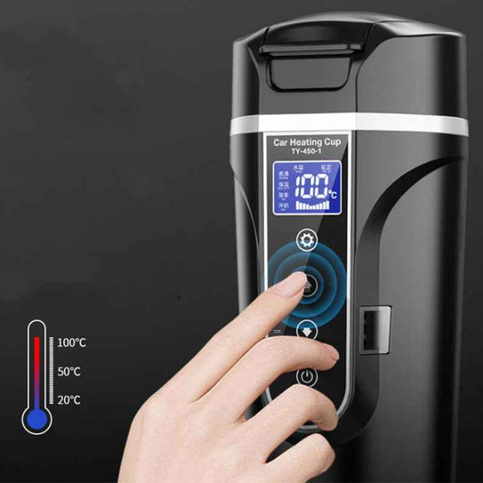 Sarah Express Smart Car Heating Bottle 400ml Digital Display Portable Electric Thermos for Vehicles