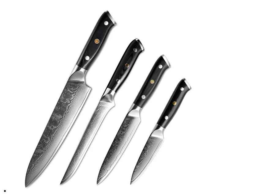 Sarah Express Japanese Damascus Steel Kitchen Knife - 67 Layer Professional Chef Knife 4pcs
