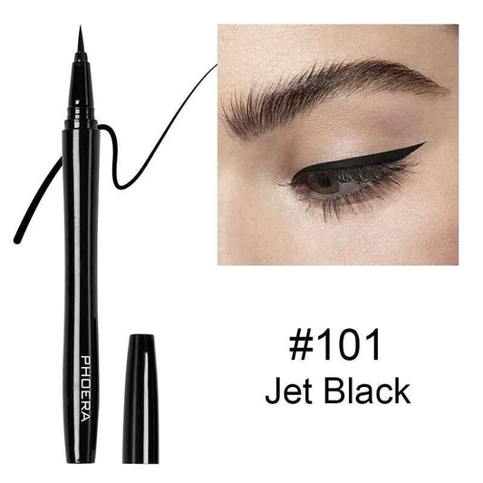 Sarah Express PHOERA Vacuum Straight Liquid Eyeliner - Precision Long-Lasting Waterproof Eye Makeup 101Jet Black