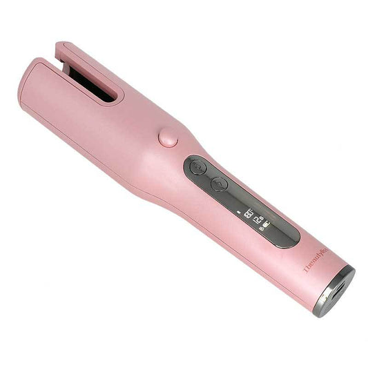 Sarah Express Wireless Rechargeable Automatic Curling Iron - Cordless Ceramic Hair Curler with Anti-Scald Technology