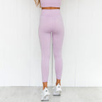 Women's Cotton Blend Yoga Exercise Set 2 Piece Sports Bra Leggings