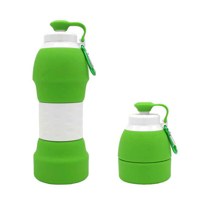 Sarah Express Collapsible Silicone Water Bottle - Portable Foldable Sports Bottle 580ml Green