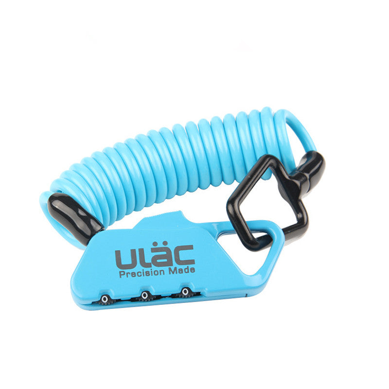 Sarah Express Motorcycle Helmet Lock Cable - Anti-Theft Code Lock Security Rope Royal blue