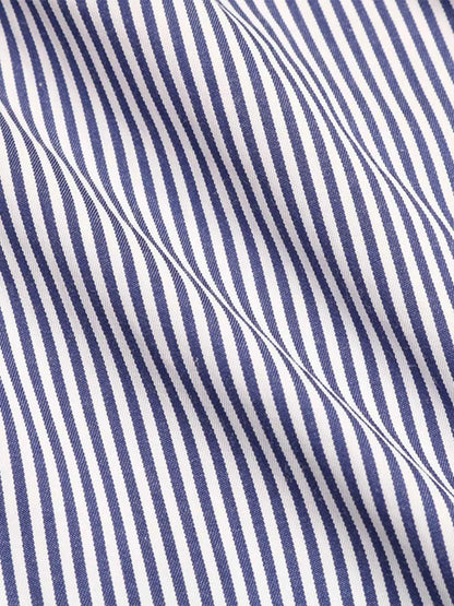 Sarah Express Women's Striped Button-Up Shirt Dress - Long Sleeve Casual Midi Dress