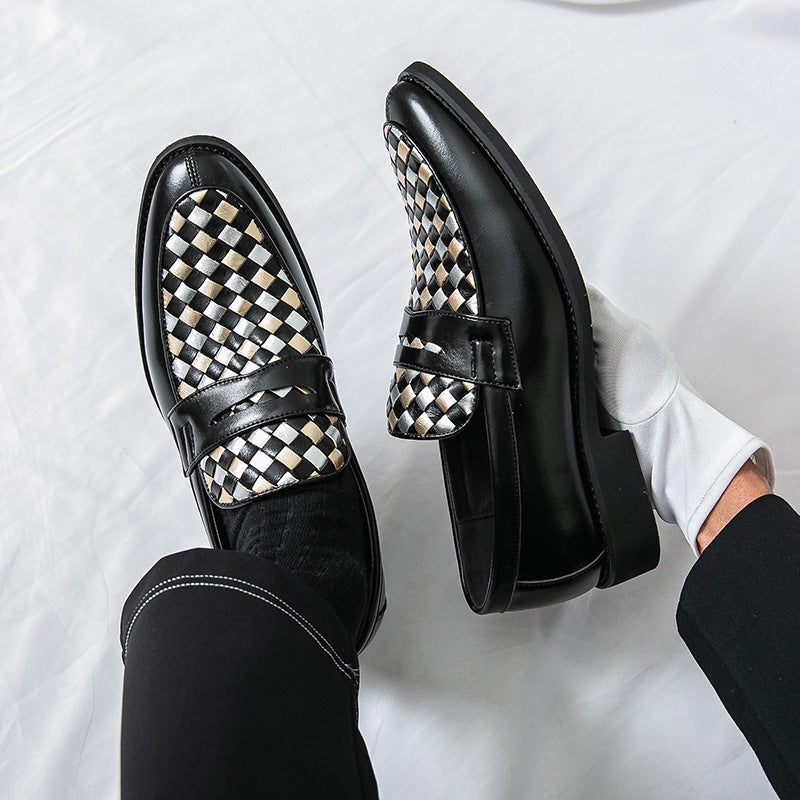 Sarah Express Mens Casual Pointed-toe Leather Shoes