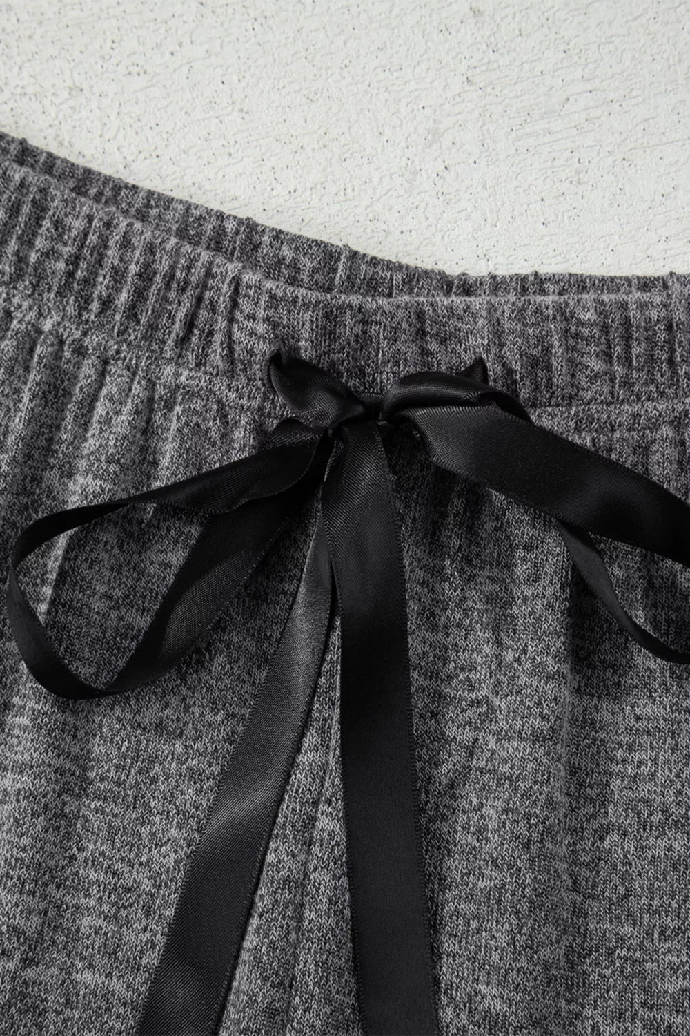 Sarah Express Women's V Neck T-Shirt and Ribbon Knot Pants Lounge Set with Open Duster