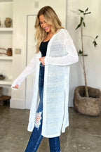 Sarah Express Women’s Plus Size Open Front Longline Cardigan Sweater
