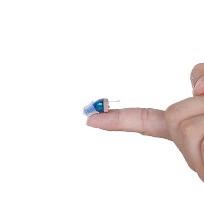 Sarah Express Rechargeable Hearing Amplifier - Invisible In-Ear Sound Aid with USB Charging Blue