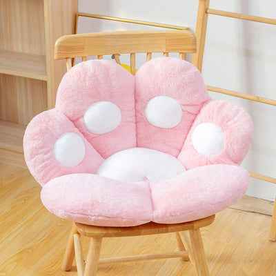 Sarah Express Plush Paw Cushion Floor Seat - Soft Filled Comfort Chair Pillow Tender pink