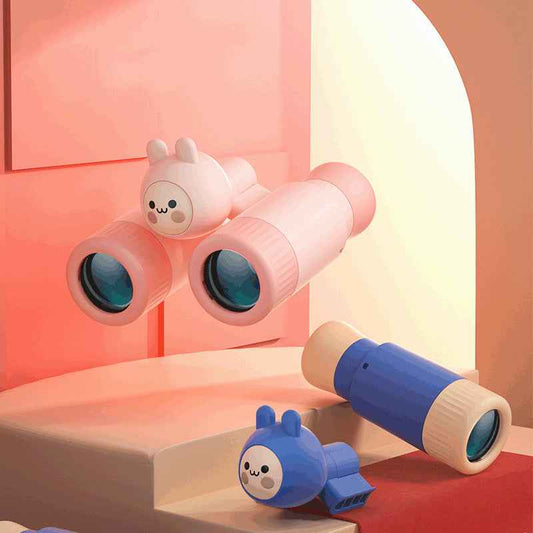 Sarah Express Kids HD Binoculars Telescope 10x Magnification Detachable Dual Tube Focusing Toy for Outdoor Exploration