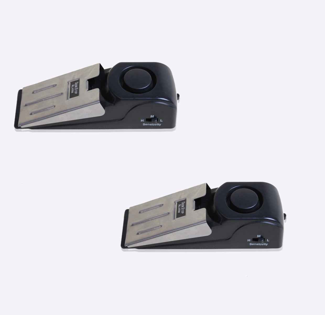 Sarah Express Door Stop Alarm 120dB Security Alert - Portable Burglar Alarm for Home Dormitory Travel Safety Black 2Pcs