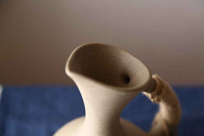 Sarah Express Ceramic Cold Water Kettle Set with Bamboo Tray - Pottery Tea Pot Gift Set