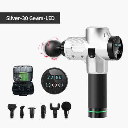 Sarah Express Professional Deep Tissue Massage Gun - 20 Speed Percussion Massager for Muscle Recovery Silver