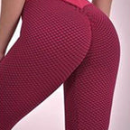 Sarah Express Women's Hip Lifting High Waist Yoga Pants Sports Leggings Nine Length
