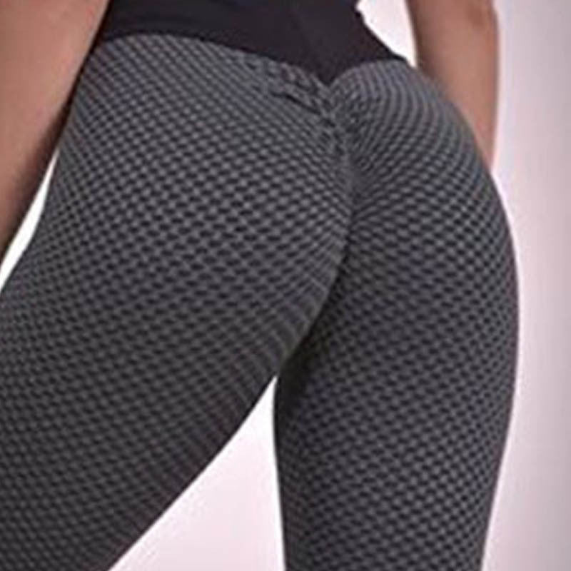 Sarah Express Women's Hip Lifting High Waist Yoga Pants Sports Leggings Nine Length