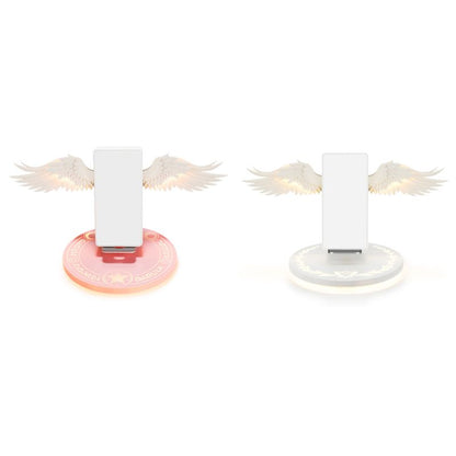 LED Angel Wings Wireless Charger - 10W Fast Charging Dock