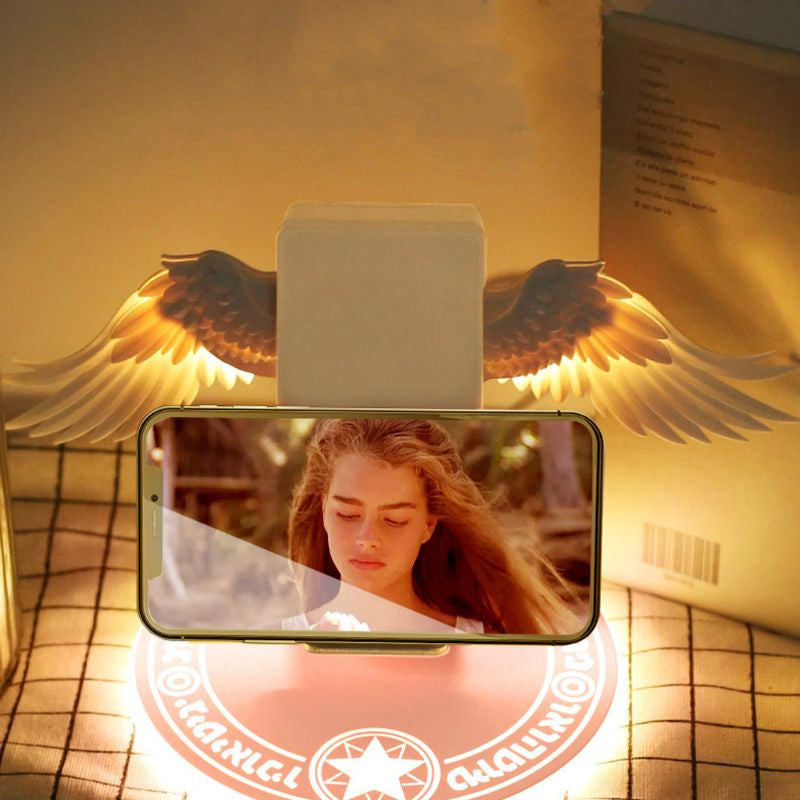 LED Angel Wings Wireless Charger - 10W Fast Charging Dock