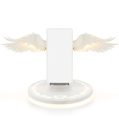 LED Angel Wings Wireless Charger - 10W Fast Charging Dock