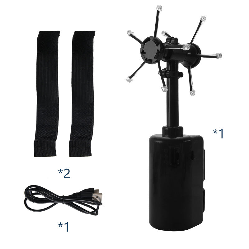 Sarah Express LED Spiral Ball Toy - Rotating Light Up Floating Energy Ball Generator Black