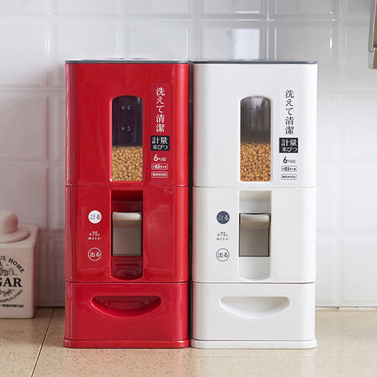 Sarah Express Pet Food Storage Container 10kg Airtight Sealed Moisture Proof Bucket with Measuring Dispenser