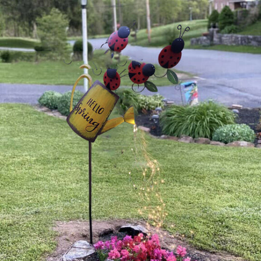 Sarah Express Watering Can Fairy Lights Outdoor Garden Decoration with LED String Lights