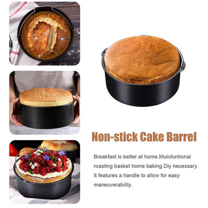 Sarah Express 7-Piece Air Fryer Accessories Set - Silicone Bakeware Kit for 5-8 Quart Air Fryers