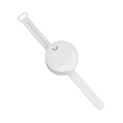 Sarah Express Rechargeable Wrist Fan with Mirror - Portable USB Mini Cooler White