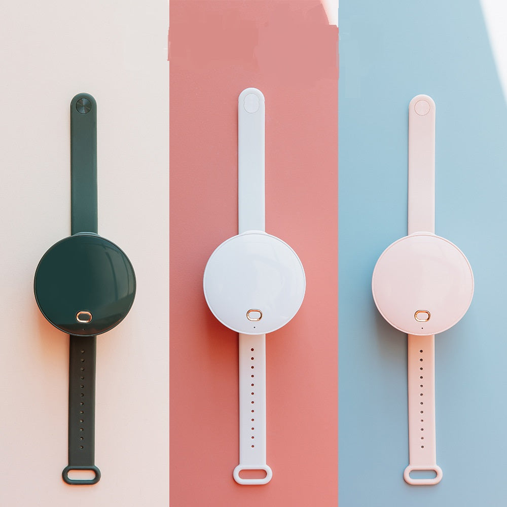 Sarah Express Rechargeable Wrist Fan with Mirror - Portable USB Mini Cooler