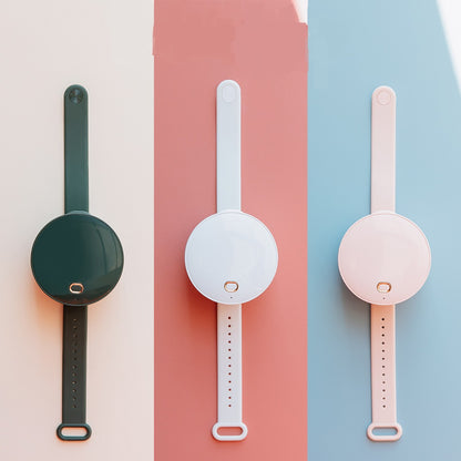 Sarah Express Rechargeable Wrist Fan with Mirror - Portable USB Mini Cooler