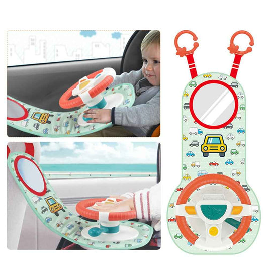 Sarah Express Interactive Baby Steering Wheel Toy - Musical Educational Car Seat Toy for Toddlers 12M+
