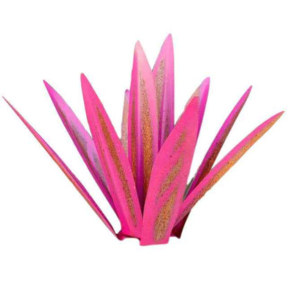Sarah Express Iron Agave Plant Garden Ornament - Blue Metal Sculpture Home Decor Pink
